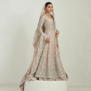 <b>Simple</b> Natural Waist Lace Embroidered Breathable Floor-Length <b>Wedding</b> <b>Dress</b> <b>Long</b> <b>Sleeve</b> A-Line with Veil for Bridal Ceremony - Product Image 1