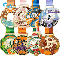 Medallas Personalizadas para Corredores de Maratón Virtual de 5K, 7K, 10K, 15K, 21.1K, 42K, 42.2K, Medallón Personalizado para Corredores de Carreras