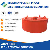Séparateur magnétique à disque personnalisable en direct d'usine avec certification de sécurité ExdI pour l'extraction des ferrailles dans les convoyeurs