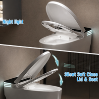 Toilette intelligente acoustique à commande vocale entièrement automatique avec bidet, auto-nettoyante, à siphon en S