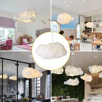 TSINYE Moderne Flottant Blanc Nuage Pendentif Suspension Nordique Coton Plafonnier Lustre pour Chambre Nuage Pendentif Lumière
