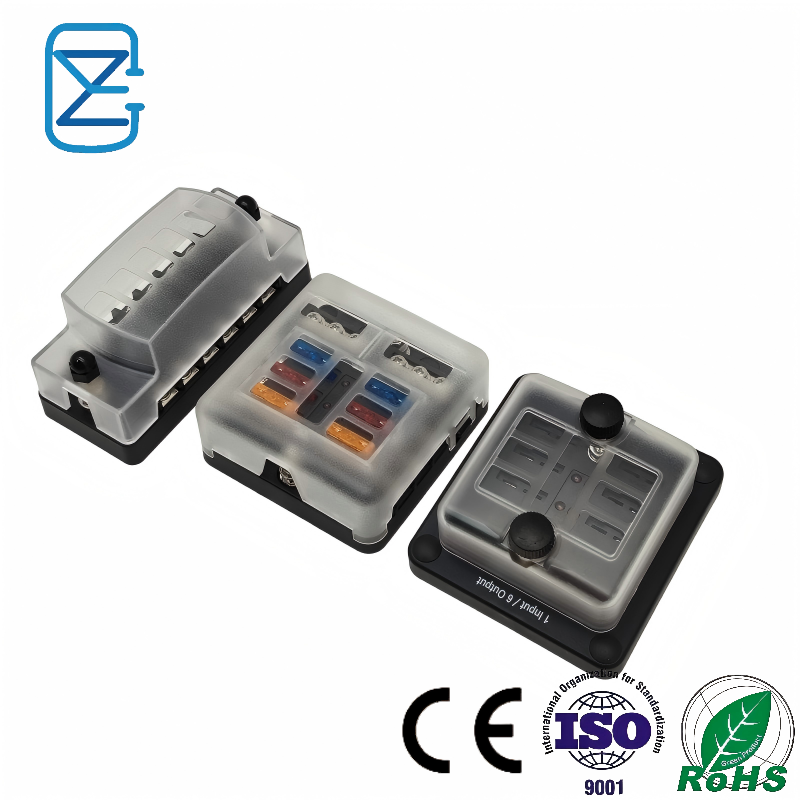 12V 40A 6 Way Copper Plastic