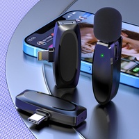 Microphone Lavalier Sans Fil Portable pour iPhone & Android, Idéal pour Youtubers, Réduction de Bruit, USB, avec Lumières LED