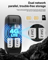 BM10 4G Mini botón Función teléfono marcación rápida grabadora de llamadas automática lista negra 2 SIM pequeño teléfono móvil multilingüe 2025 nuevo