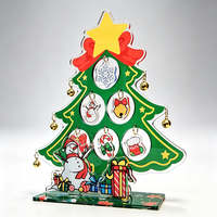 Support de sapin de Noël en acrylique personnalisé avec clochettes et décorations suspendues, décoration de Noël