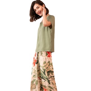 Hot Sales Custom Tags Label US <strong>UK</strong> Size Plus Ladies Cotton Pajamas 2 Pieces Women Sleepwear Sets - Product Image 5