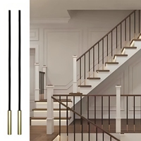 Meilleure vente Manchon en aluminium de couleur laiton galvanisé Garde-corps de haute qualité pour escaliers de cour de villa
