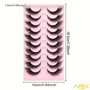 ขนตาปลอม A-RIX 8D Glamour Cat Eye ขนาด 16 มม. ให้ลุคธรรมชาติ ขนตาฟูแบบปีก ทำมือ แพ็คสุดคุ้ม 10 คู่ รับผลิตแบรนด์ส่วนตัว ขายส่ง - Product Image 4