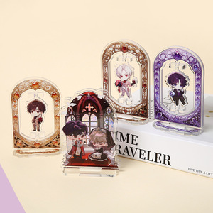 อะคริลิคหมุนได้ลายอนิเมะสีน้ำเงินส้ม ตกแต่งโต๊ะทำงาน ปรับแต่งได้ สำหรับโชว์ของสะสม - Product Image 1