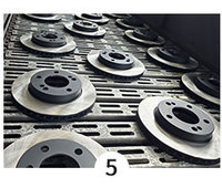 Disque de frein avant/arrière certifié ISO9001, usiné CNC, standard OE, en HT250 noir, électrostatique, haute température, haute qualité