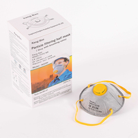 Masque anti-poussière de construction FFP2 blanc avec valve, 200 MOQ, lot de 20, sangles de tête, sécurité pour la construction, protection contre la poussière PM2.5, la brume et les pollens