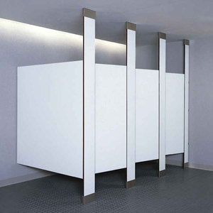 Cloisons de toilettes modulaires montées au <span class=keywords><strong>plafond</strong></span> pour centre sportif moderne, cloison de séparation de salle de bain commerciale, espaces publics - Product Image 3