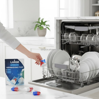 60 Comprimés Concentrés Tout-en-un pour Lave-Vaisselle : Nettoyant, Rinçant et Détergent