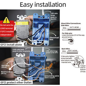 YINENG US Warehouse Delivery 20a 120vセルフテストulリストTr Wr GfciレセプタクルGfciアウトレット、20a 120v Gfci Universelウォールソケット - Product Image 5