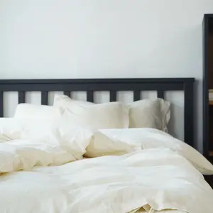 Conjunto de cama de hotel de luxo em algodão e linho estilo japonês Confortável e macio