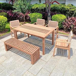 ชุดโต๊ะและเก้าอี้ไม้สักสำหรับสวน ทนน้ำ เหมาะสำหรับลานบ้าน ระเบียง และพื้นที่กลางแจ้ง - Product Image 3