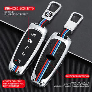 Étui de protection pour clé de voiture en alliage de zinc et gel de silice pour <span class=keywords><strong>Ford</strong></span> 2011 2012 2013 EDGE Lincoln Navigator Porte-clés Porte-clés Sac <span class=keywords><strong>Accessoires</strong></span> - Product Image 2