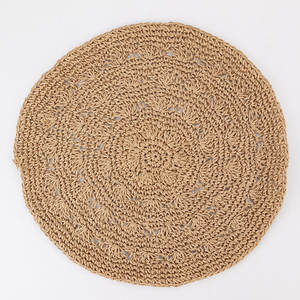 แผ่นรองจานถักโครเชต์จากกระดาษสำหรับร้านอาหาร แผ่นรองจานธรรมชาติ - Product Image 5