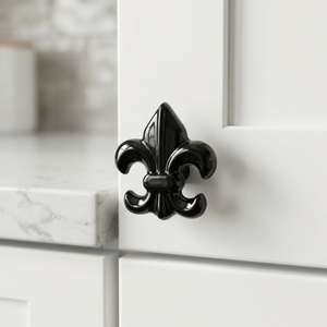 Cast Iron Lily Knob For <b>Drawer</b> Door Mount Rust Resistance High Durability Decorative Modern Furniture Hardware Knobs & Accessory - Product Image 1