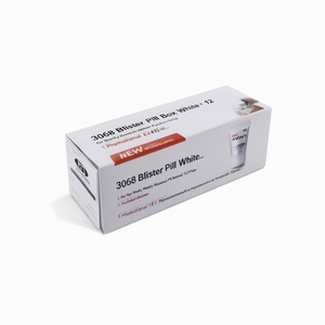 Boîte à pilules 3068 Blister blanche, 12 compartiments par plateau, organiseur hebdomadaire pour le rangement des médicaments - Product Image 1
