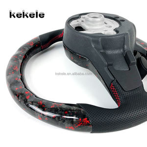 Volant en Fiber de carbone forgé à poudre rouge LED personnalisé pour Volkswagen VW <span class=keywords><strong>Golf</strong></span> MK7 MK6 MK5 MK4 GTI GTS R GLI <span class=keywords><strong>GTD</strong></span> - Product Image 6