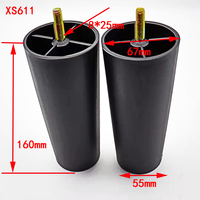 Pieds en plastique moulés par injection sur mesure, pièces de rechange pour canapé, OEM