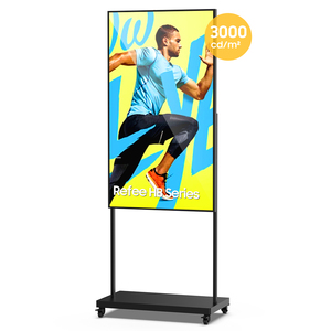 ป้ายโฆษณาดิจิทัลหน้าต่างความสว่างสูง Nit 4K LCD Android สำหรับร้านค้า ซูเปอร์มาร์เก็ต ร้านอาหาร จอแสดงเมนู - Product Image 1