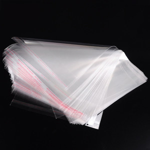 In Stock Transparent Clear Polybag Plastic OPP Self Adhesive T-shirt Packaging Bags for Garment Clothes - Product Image 3