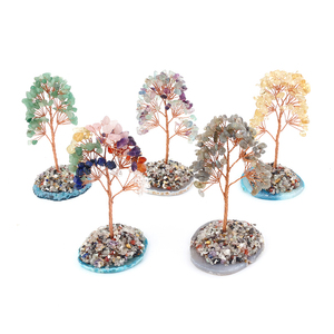 Arbre à Argent en Cristal de Guérison en Gros avec Base en Agate Naturelle et Gravier de Cristal pour le Feng Shui - Product Image 1