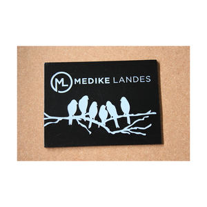 Logo Étiquettes Fabricant Recyclé Enduit En Cuir Collé Vêtements Placage Patches Étiquettes pour La Vente En Gros - Product Image 1