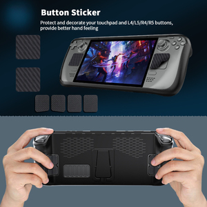 Tideseer Anti-Sturz Gummi TPU Schutzhülle Halterung Touchpad-Tasten-Aufkleber-Set Schwarz Ständer Steam Deck Spielzubehör - Product Image 5