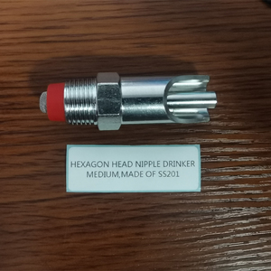 스테인리스 스틸 자동 급수기 돼지 젖꼭지 음수기 육각형 돼지 새끼돼지 암퇘지 물 젖꼭지 음수기 - Product Image 3