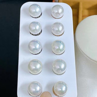 Perles d'eau douce authentiques de couleur naturelle de qualité supérieure, rondes, de 10 à 14 mm, pour la fabrication de bijoux