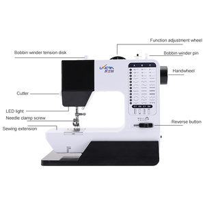 Mini machine à coudre surjeteuse domestique à une aiguille pour broderie, nouvelle, en ABS, avec pied entraîneur à plat à longueur réglable pour usage domestique - Product Image 4
