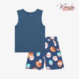 Ensemble de vêtements pour bébés garçons, débardeur et short personnalisés en gros, imprimés Homer - Product Image 1