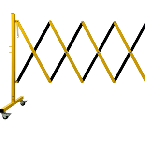 Barriera stradale in acciaio retrattile per riparazione elettrica in lega di alluminio, barricata in acciaio pieghevole per blocchi stradali con ruote - Product Image 1
