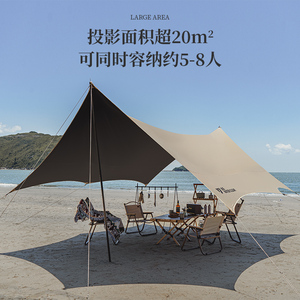 Black Vinyl Tarpaulin <b>Tent</b> 25mm Strut Portable Outdoor Camping Sunshade Rainproof <b>Canopy</b> Four Season Single Room - Product Image 2