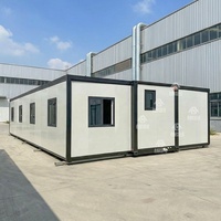 Maison préfabriquée de luxe écologique en conteneur extensible de 40 pieds, 30 pieds, 20 pieds, structure préfabriquée, maison à deux chambres, casa contenedor
