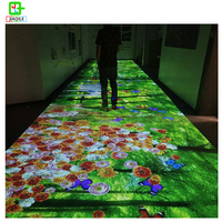 Revêtement de sol numérique extérieur tout-en-un projection de cartographie 3d sol interactif projecteur système de projecteur place de parc