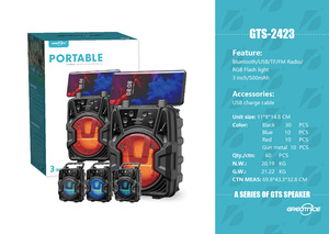 Kts không dây di động ngoài trời ánh sáng BT loa với TWS & FM & USB 3 inch giá GTS-2423Factory bán buôn <span class=keywords><strong>OEM</strong></span> - Product Image 4