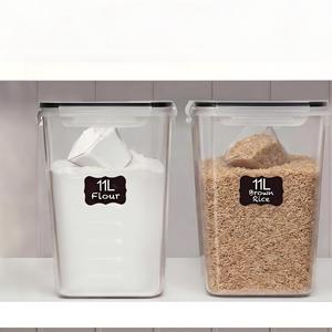 Lot de 2 récipients hermétiques pour farine et sucre avec couvercles et poignée de transport facile - Contenants alimentaires en plastique extra-larges sans BPA - Product Image 4