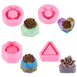 Siliconen Beton Keramische Klei Potten Mold Planter Silicone Mould Voor Thuis Decoratie Tafel Ambachten Maken Bloempot Mallen