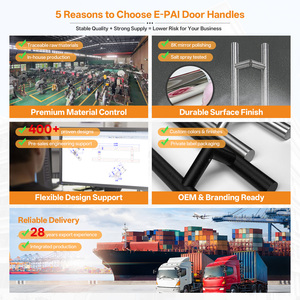 High Grade 304 Stainless Steel <strong>Door</strong> <strong>Handle</strong> For Wooden <strong>Doors</strong> Modern Gold Black Glass Pull <strong>Handle</strong> For Home Villa - Product Image 4