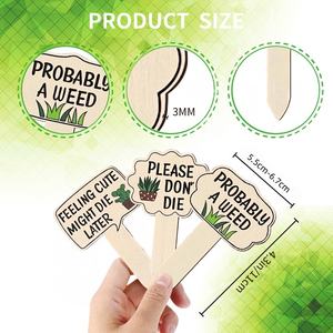 Étiquettes décoratives sur mesure en bois pour <span class=keywords><strong>plantes</strong></span>, imperméables et durables pour <span class=keywords><strong>identifier</strong></span> les <span class=keywords><strong>plantes</strong></span>, les fleurs, les décorations de jardin modernes, vente en gros - Product Image 4