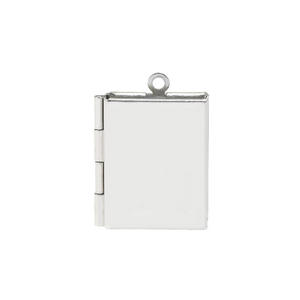 18K altın kaplama paslanmaz çelik takı süblimasyon boş kitap şekli kilit DIY çerçeve fotoğraf resim hatıra madalyon kolye - Product Image 5