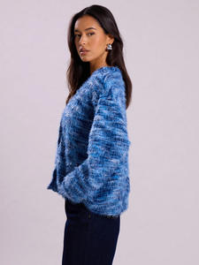 <span class=keywords><strong>H</strong></span>-02316 Nuevo <span class=keywords><strong>Cárdigan</strong></span> Retro de Moda con Cuello en V Profundo, Cálido y Afelpado, de Manga Larga con un Toque de Color Caramelo - Product Image 5