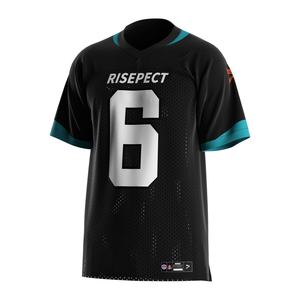 Maillots de football américain personnalisés à séchage rapide avec logo de club, col en V, en maille, rembourrés, à compression, à manches courtes - Product Image 1