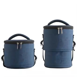 Sac à déjeuner Oxford en gros, isotherme, imperméable, rayé, cylindrique, pour pique-niques en extérieur - Product Image 1