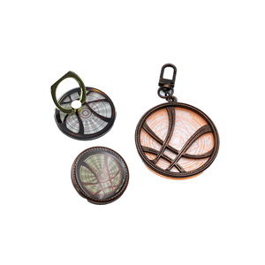 Porte-clés de basketball personnalisé en alliage de zinc ajouré avec dos en acrylique transparent imprimé UV et mousqueton - Product Image 4