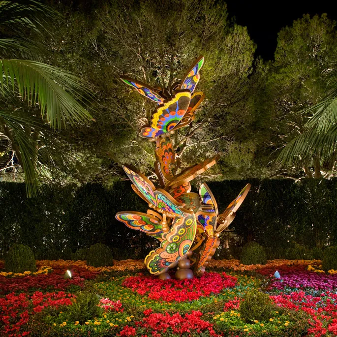 Patung Hewan Besi Anti Karat, Patung Kupu-kupu Logam Abstrak Seni Taman Buatan Tangan Modern